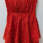 ASTR Red Lace Smocked Corset Mini Dress