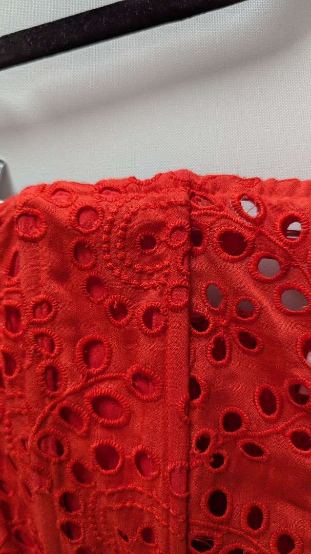 ASTR Red Lace Smocked Corset Mini Dress