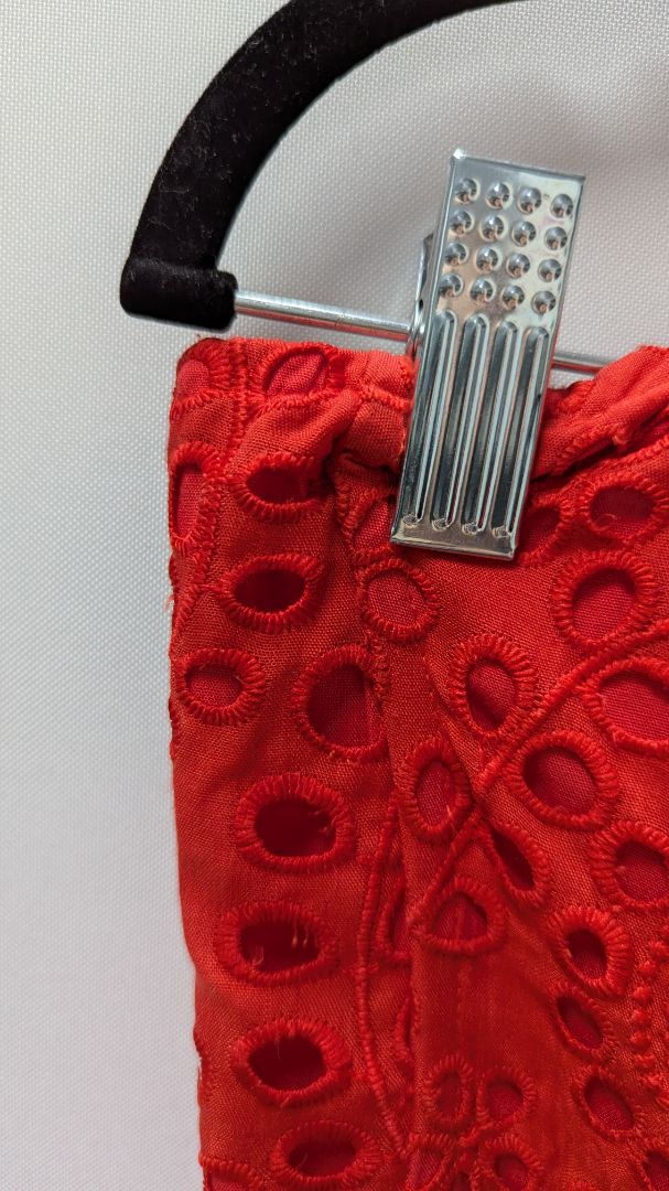 ASTR Red Lace Smocked Corset Mini Dress