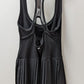 Fabletics Black Hot-Shot Pleated Tennis Dress