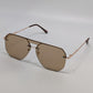 Gold-Tone Rimless Pilot Sunglasses