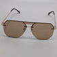 Gold-Tone Rimless Pilot Sunglasses