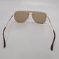 Gold-Tone Rimless Pilot Sunglasses