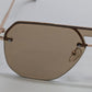 Gold-Tone Rimless Pilot Sunglasses