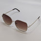 Tommy Hilfiger Silver-Tone Myrtle Semi-Oval Rectangular Sunglasses