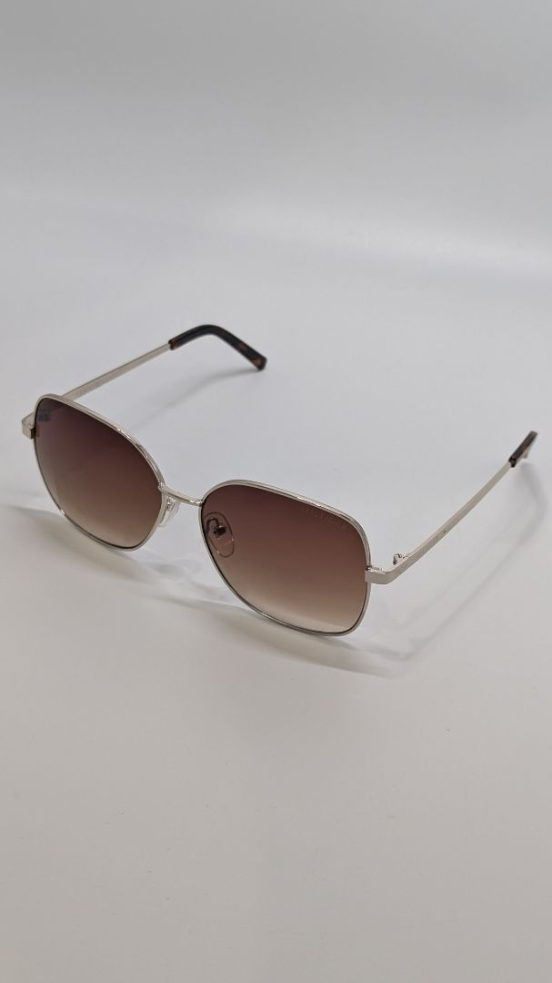 Tommy Hilfiger Silver-Tone Myrtle Semi-Oval Rectangular Sunglasses