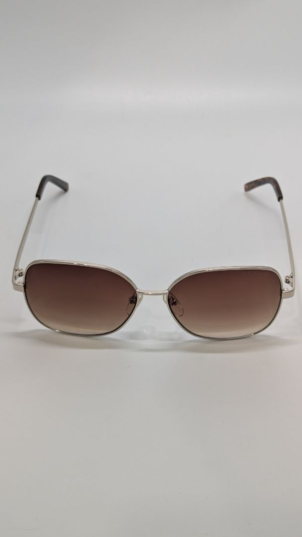Tommy Hilfiger Silver-Tone Myrtle Semi-Oval Rectangular Sunglasses