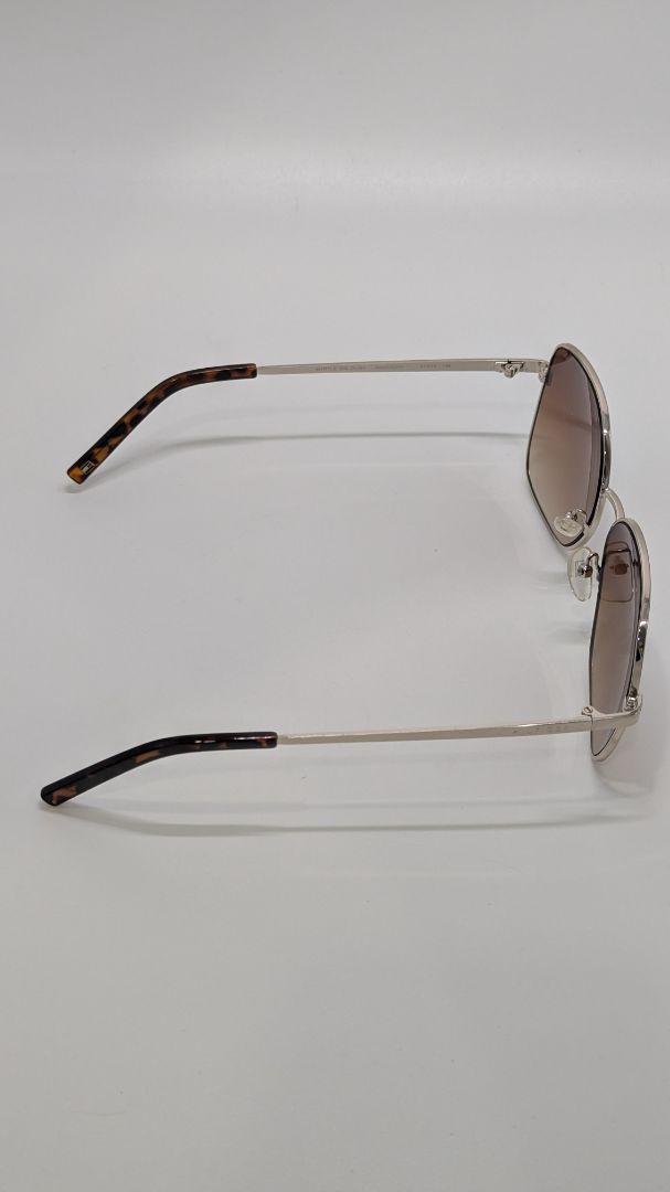 Tommy Hilfiger Silver-Tone Myrtle Semi-Oval Rectangular Sunglasses