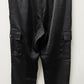 Triple Seven Black Sateen Cargo Jogger Pants