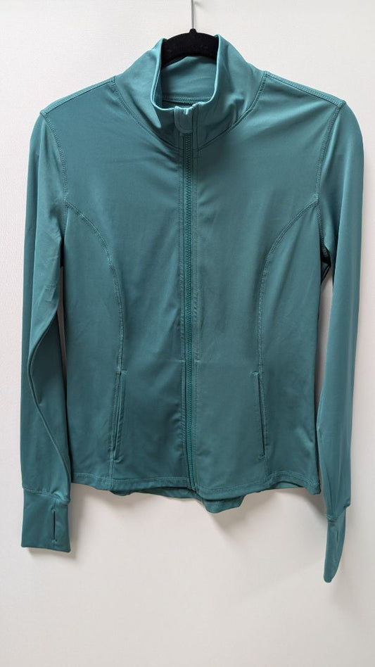 Catherine Malandrino Sport Teal Zippered Active Jacket