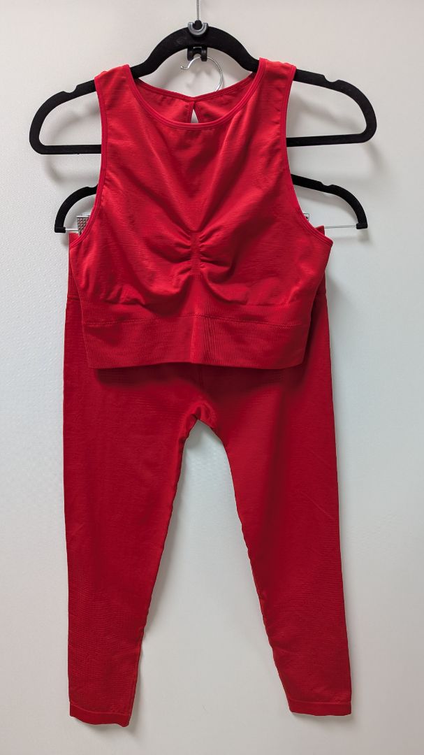 NOVA SPORT Red 2-Piece Active Crop Top & Leggings Set
