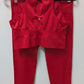 NOVA SPORT Red 2-Piece Active Crop Top & Leggings Set