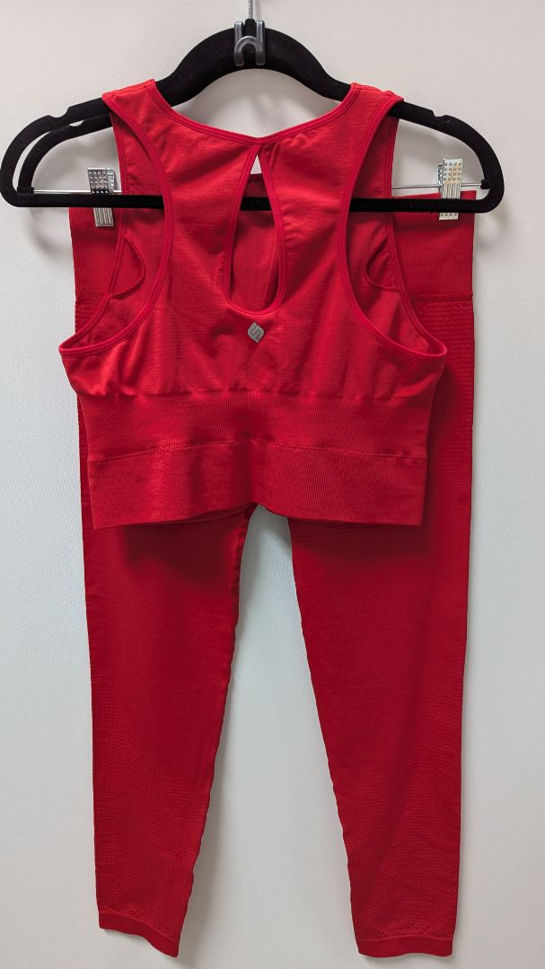 NOVA SPORT Red 2-Piece Active Crop Top & Leggings Set