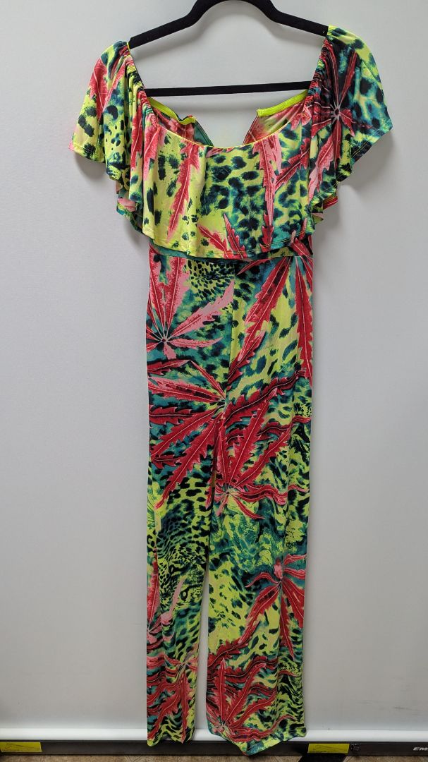 Fashion Nova Neon Green "Breakfast in Barbados" Jumpsuit