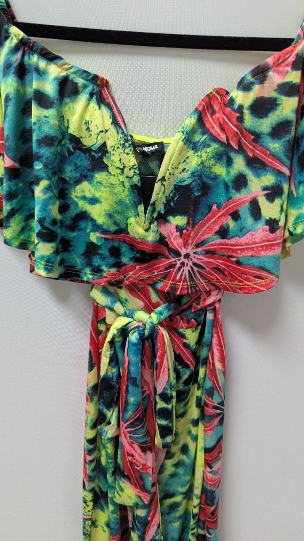 Fashion Nova Neon Green "Breakfast in Barbados" Jumpsuit