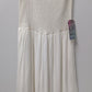 Justify White Smocked Strapless Crochet-Trim Mini Dress
