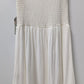 Justify White Smocked Strapless Crochet-Trim Mini Dress
