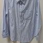 Ava Rose Blue/White Striped Bow-Back Button-Down Blouse