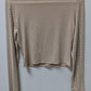 Lizette Collection Taupe/Silver Stud Embellished Mesh Blouse