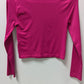 eye candy Hot Pink Long Sleeve Cropped Tee