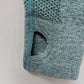 Teal Marl Seamless Long-Sleeve Active Crop Top