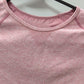 Pink Marl Seamless Long-Sleeve Active Crop Top