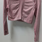 Pink Marl Seamless Long-Sleeve Active Crop Top