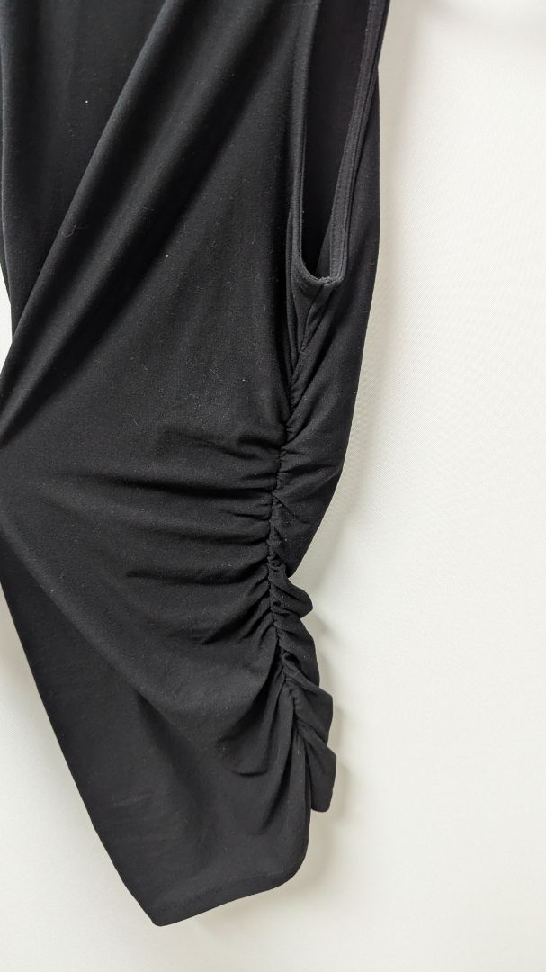 Derek Heart Black Ruched Tank Top