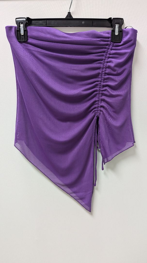 Forever 21 Orchid Purple Mesh Drawstring Tube Top