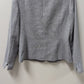 Le Suit Grey Textured Knit Blazer & Skirt Suit Set