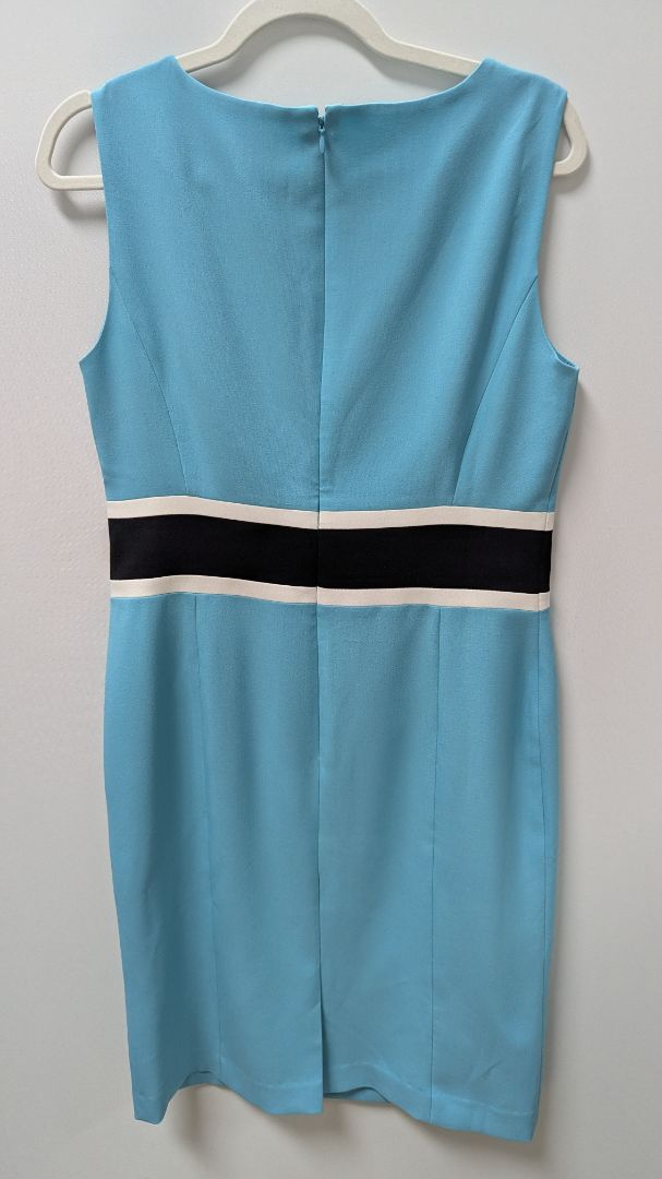 Black Label by Evan Picone Aquamarine Sleeveless Bodycon Dress
