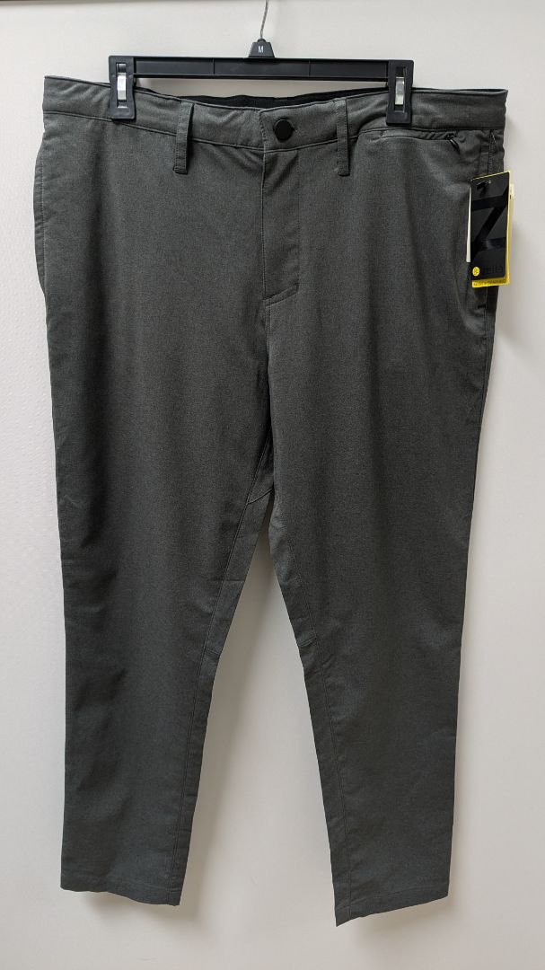 Zella Men's Grey Obsidian Heather Slim Leg Pants
