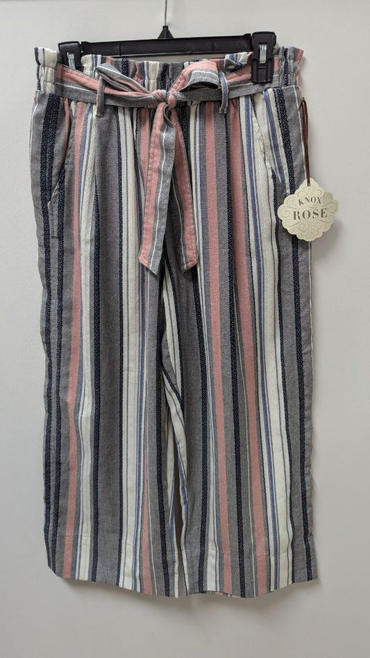 Knox Rose Multicolor Striped Wide-Leg Casual Pants