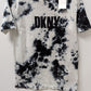 DKNY Black/White Short-Sleeve Tie-Dye Tee