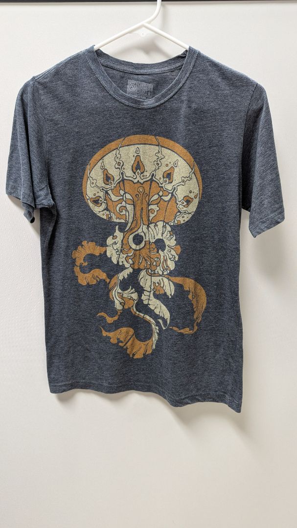 Curbside Clothing Dark Heather Grey Jellyfish Graphic Tee