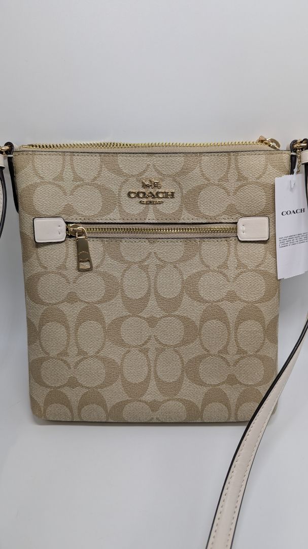 Coach Light Khaki Mini Rowan File Crossbody Bag