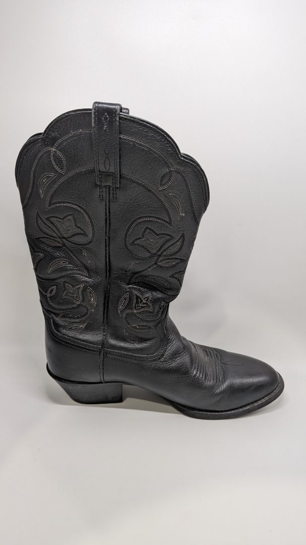 Ariat Women's Black Deertan Heritage R Toe Western Boots