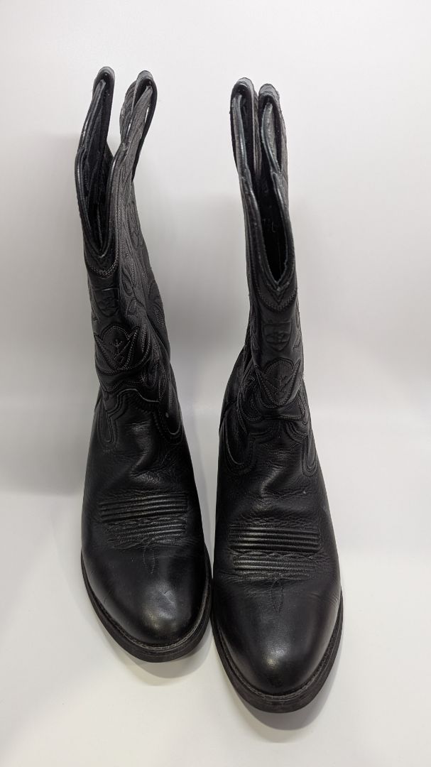 Ariat Women's Black Deertan Heritage R Toe Western Boots
