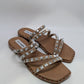 Steve Madden Tan Skyler Silver Studded Sandals