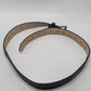 Steve Madden Black/Iridescent Faux-Leather Belt with Buckle
