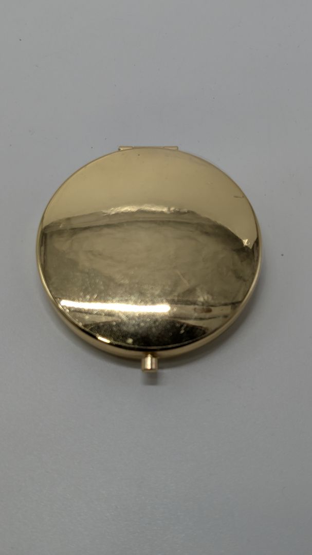 Gold-Tone Gemstone Butterfly Compact Mirror