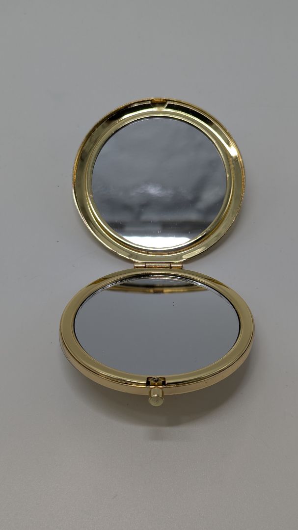 Gold-Tone Gemstone Butterfly Compact Mirror