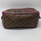 Karl Lagerfeld Paris Brown/Deep Pink Graphic Crossbody Bag