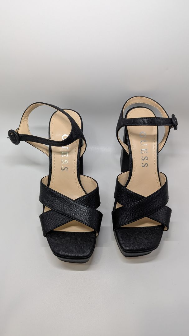 GUESS Black GW Vallenn Platform Block Heels