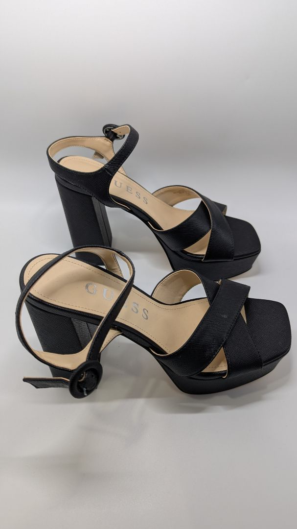 GUESS Black GW Vallenn Platform Block Heels