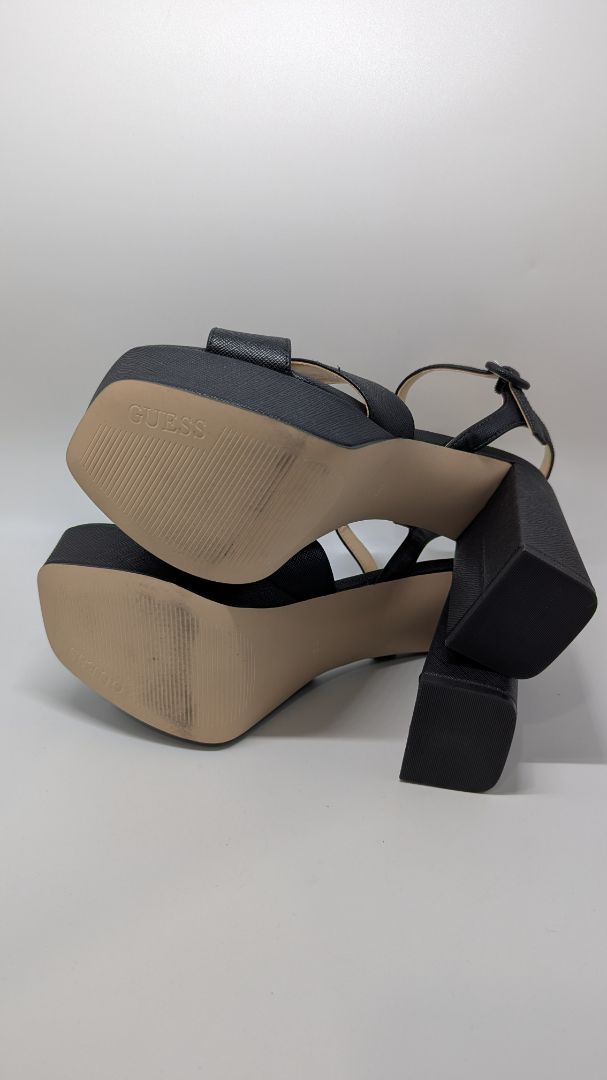 GUESS Black GW Vallenn Platform Block Heels