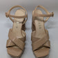 GUESS Beige GW Vallenn Patent Platform Block Heels