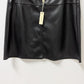 Max Studio Black Faux-Leather Flared Mini Skirt