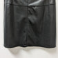 Max Studio Black Faux-Leather Flared Mini Skirt