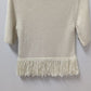 H&M Light Beige Short-Sleeve Fringed Sweater
